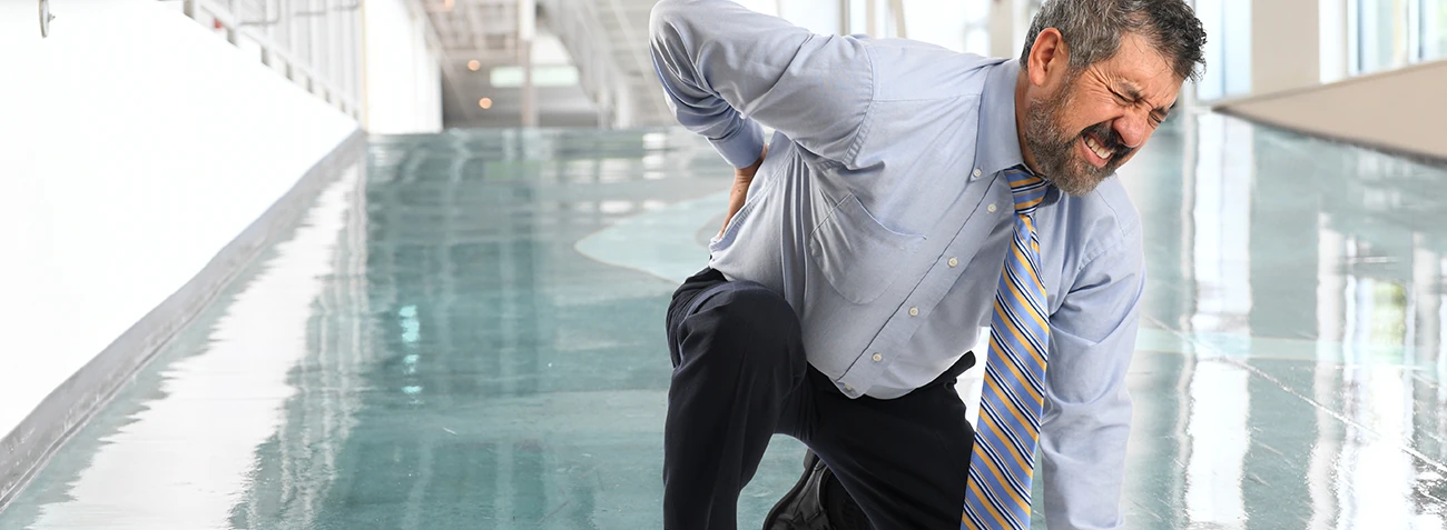 Businessman Suffering from Back Injury
