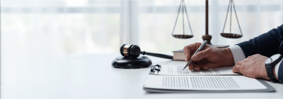 An estate planning attorney at his desk