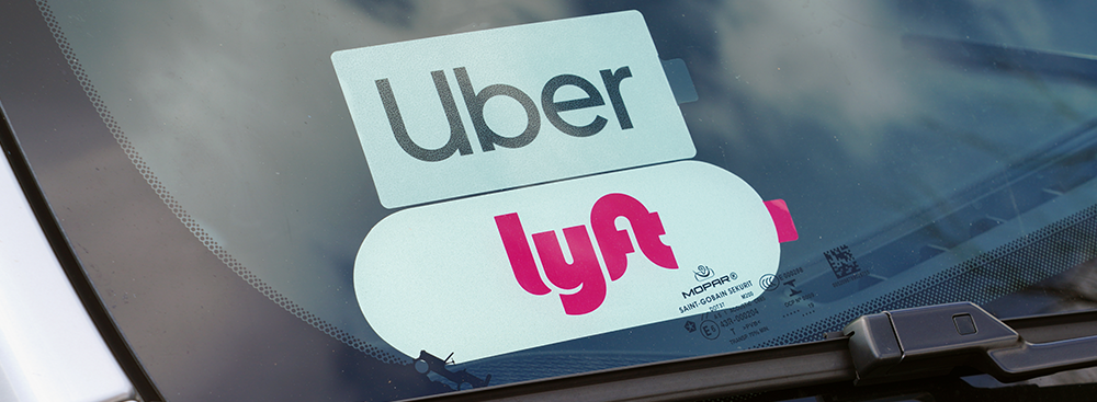 Uber and Lyft stickers